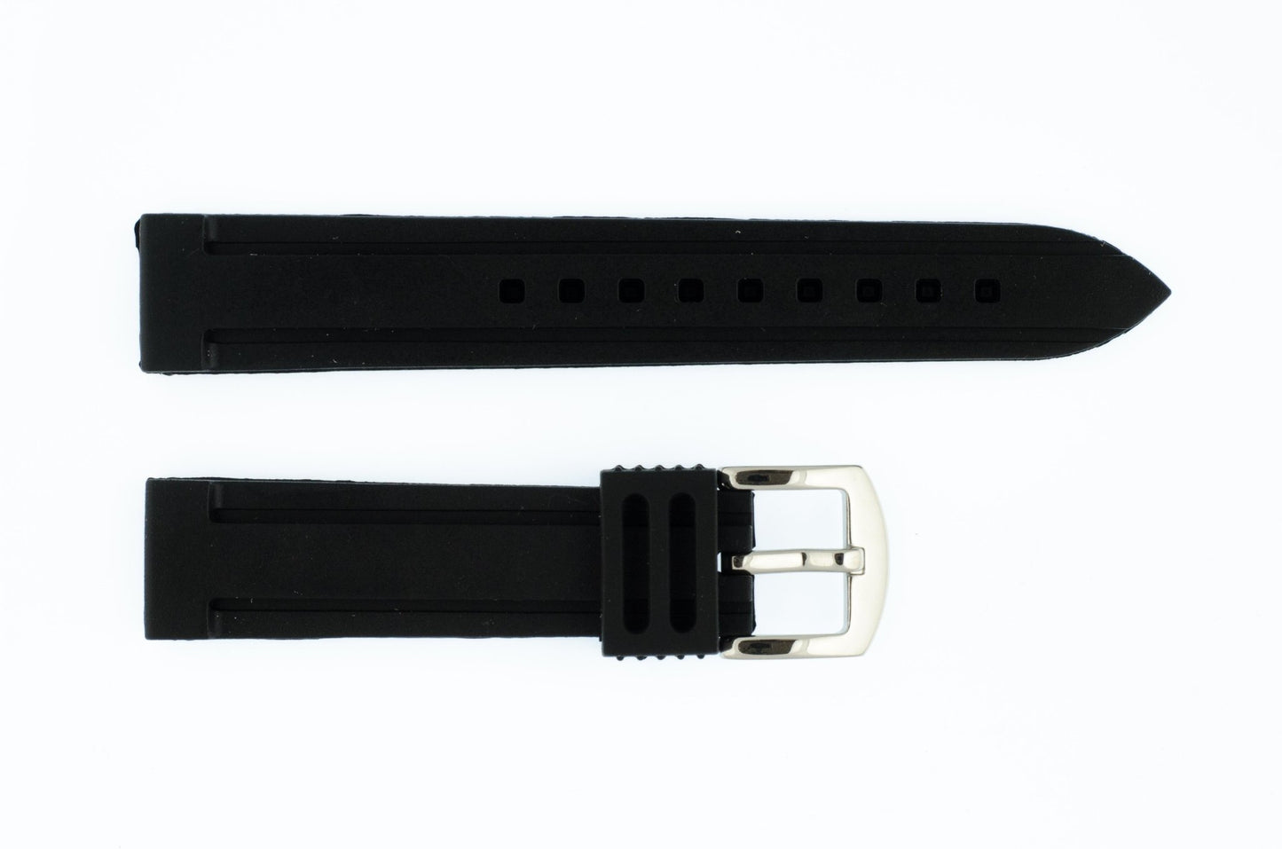 Klockarmband Silikon: Dykarband Svart - Natoband.nu