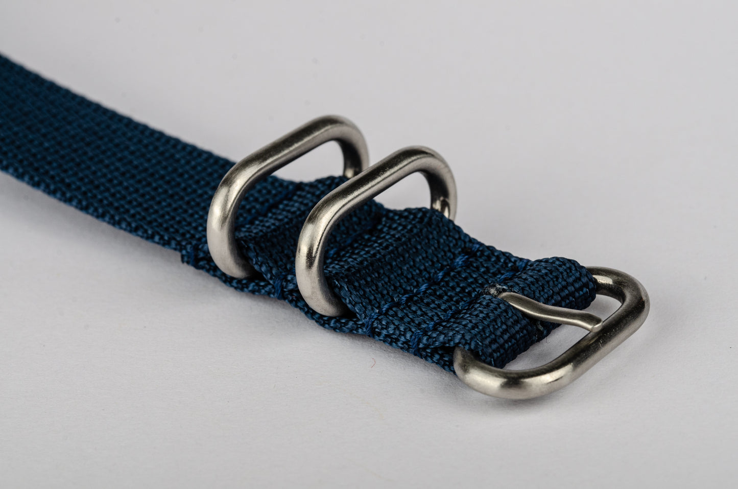 Klockarmband Nylon: Mörkblå med SS-detaljer