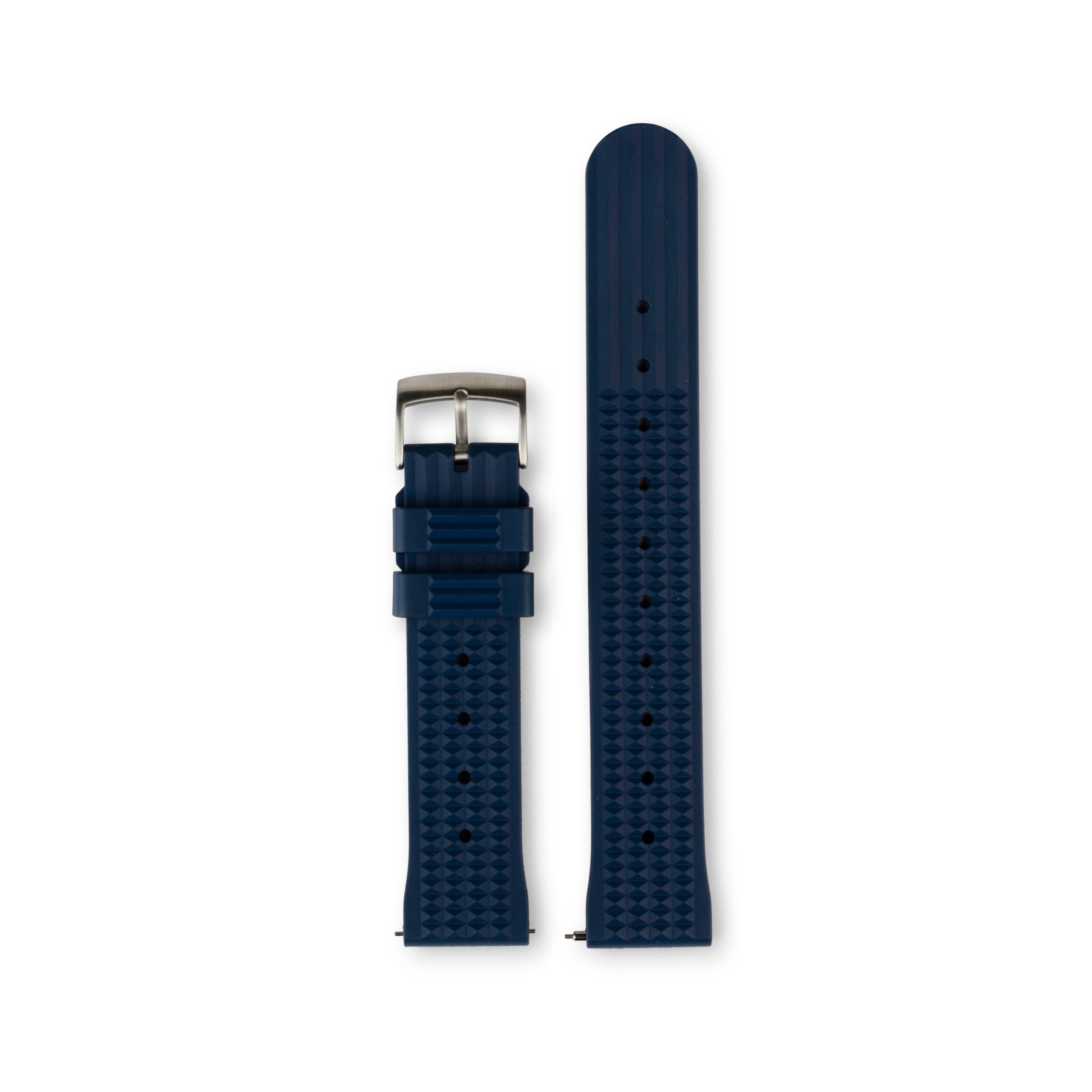 Klockarmband Silikon FMK: Waffle Marinblå